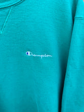 Load image into Gallery viewer, 90’s Turquoise Champion Crewneck
