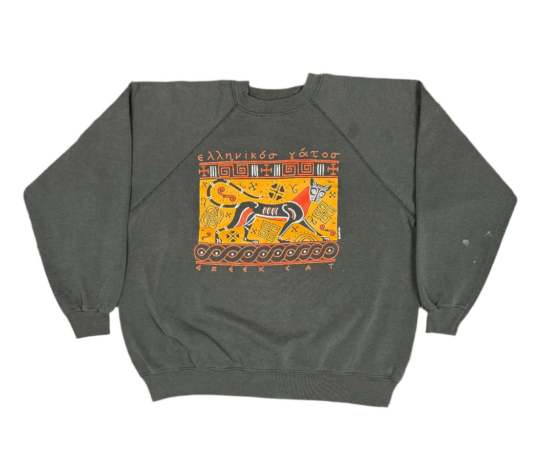 Vintage Greek Cat Sweatshirt