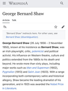 90’s George Bernard Shaw T-Shirt