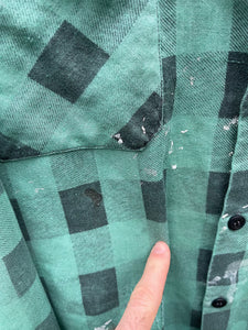 Green Distressed Flannel