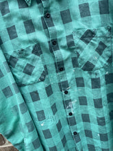 Load image into Gallery viewer, Green Distressed Flannel
